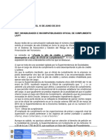 Inhabilidades e Incompatibilidades Del Oficial de Cumplimiento