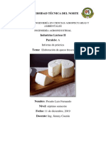 Informe de Queso Fresco y (Acidez y Densidad)