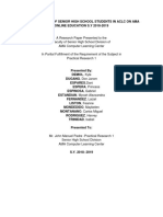 The Perception of Senior High School Students in Aclc On Ama Online Education S