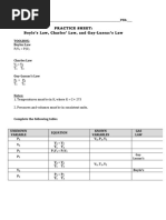 Gas Laws Problems Worksheet PDF