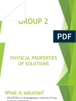 Physicalproperties of Solutions