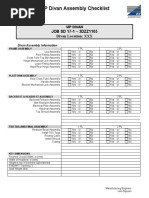 VIP Divan Checklist