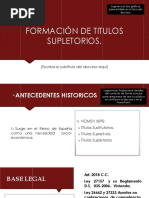 Formación de Titulos Supletorios