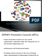 Role of Export Promotion Councils-Analysis