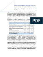 Análisis y Comentarios Del Presupuesto de Gastos Con Enfoque de Resultados