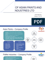 Merger of Asian Paints and Pidilite - Group 11 & 12