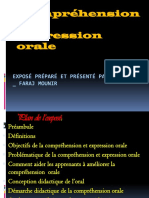 Comprehension Et Expression Orale