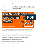 99 Positive Character Traits List (And How To Develop A Good Character) PDF