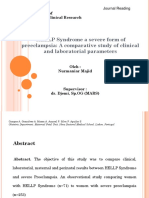 PPT Jurnal HELLP Syndrome A Severe Form of Preeclampsia A Comparative Study of Clinical and Laboratorial Parameters