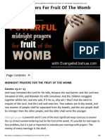 20 Powerful Midnight Prayers For Fruit of The Womb