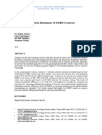 Effect of GGBS On Corrosion of Rebar in Concrete