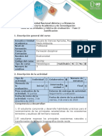 Guía de Actividades y Rúbrica de Evaluación - Fase 2 - Justificación