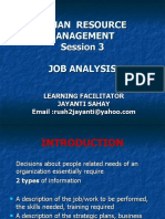 Human Resource Management Session 3 Job Analysis