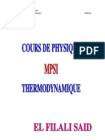 Thermodynamique MPSI