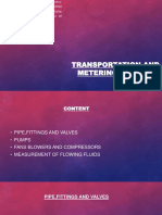 Transportation and Metering of Fluids