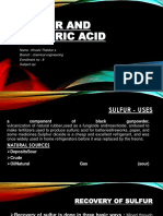 Sulfur and Sulfuric Acid