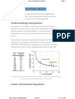 Linear Interpolation With Excel