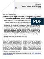 Determination of PH and Water Holding Capacity of Beef