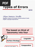 Types of Error