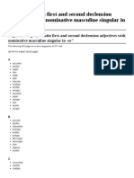 Category Latin First and Second Declension Adjectives With Nominative Masculine Singular in - Er