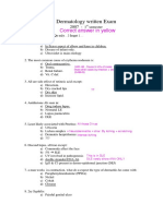 Dermatology Written Exam 2007