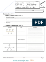 Devoir de Contrôle N°2 - Informatique - 3ème Sciences Exp (2013-2014) Mme MKAOUAR Laila PDF