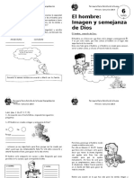 Ficha 6-El Hombre, Imagen y Semejanza de Dios NIÑOS