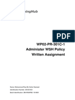 Administer WSH Policy - Written Assignment 1