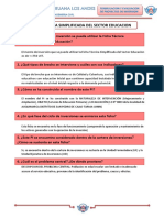 Ficha Tecnica Simplificada Del Sector Educacion - Preguntas