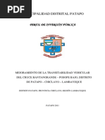 Mejoramiento de Carretera PATAPO PDF