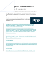 Lámpara de Prueba, Probador Sencillo de Continuidad y de Cortocircuito