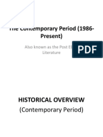 The Contemporary Period