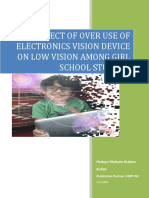 The Effect of Over Use of Electronics Vision Device