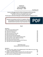 ICSE Class 10 GEOGRAPHY Previous Year Question Paper 2018 PDF