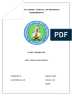 Liability For Dishonor of Cheques Project