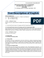 Grade - 8 Test Description ENGLISH