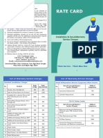 Customer Rate Card