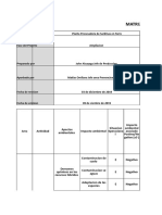 Matriz de Riesgo Sardinas