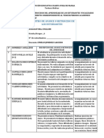 Formato Registro Avance o Retroceso Plan de Mejoramiento 6° Ingles