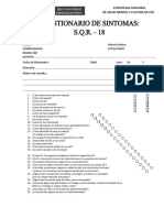 Cuestionario de Sintomas S.Q.R-18