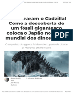 Encontraram o Godzilla - Como A Descoberta de Um Fóssil Gigantesco Coloca o Japão No Mapa Mundial Dos Dinossauros