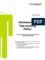 Policy and Guide On Home-Working and Tele-Working Arrangements