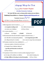 Pedagogy MCQS For Tests Compose by Ifza Mughal PDF