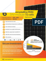 Upsolar TDS - MONO 72 - 5BB - 158.75mm Cells