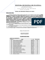 Resultado Final Somente Cargos Sem Prova Pratica