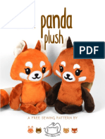 Red Panda Plush Sewing Pattern