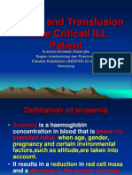 Anemia and Critical Care