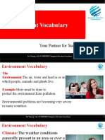 Environment Vocabulary For IELTS