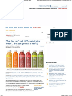 Suja Life 'Raw' Juices in Lawsuit On High Pressure Processing (HPP) PDF