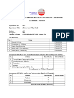 Experiment 3.3 Travel and Delay Study